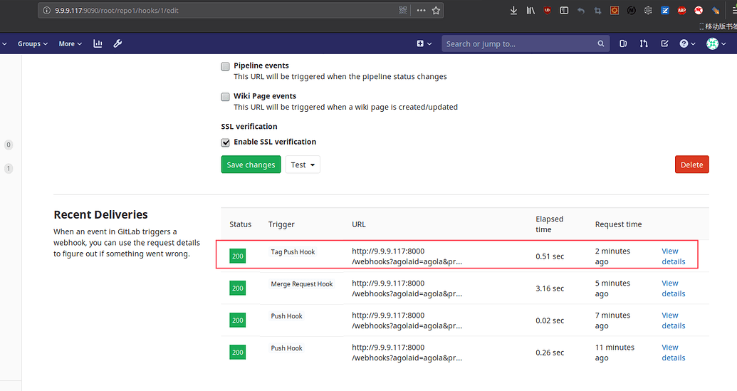 Gitlab usage about git tags push event General Discussions The